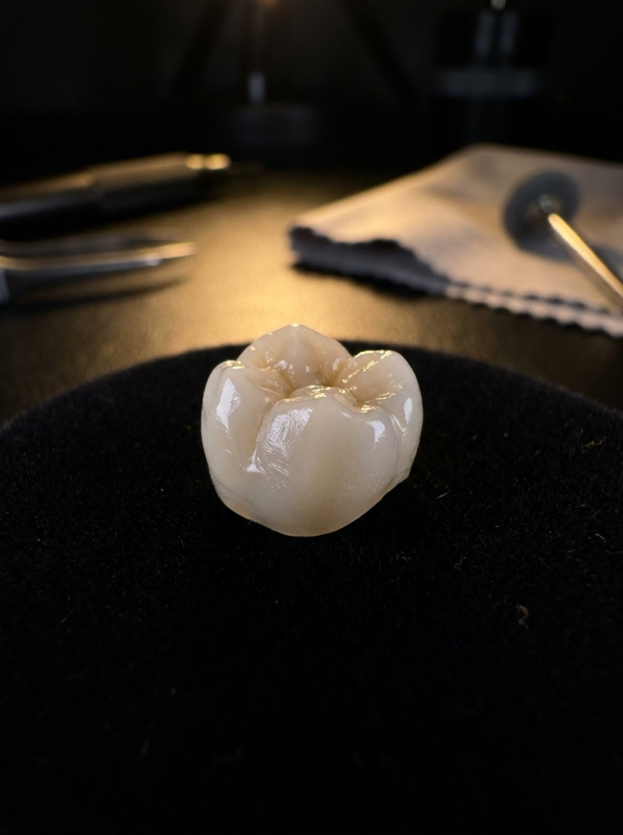 Porcelain fused to zirconia crown